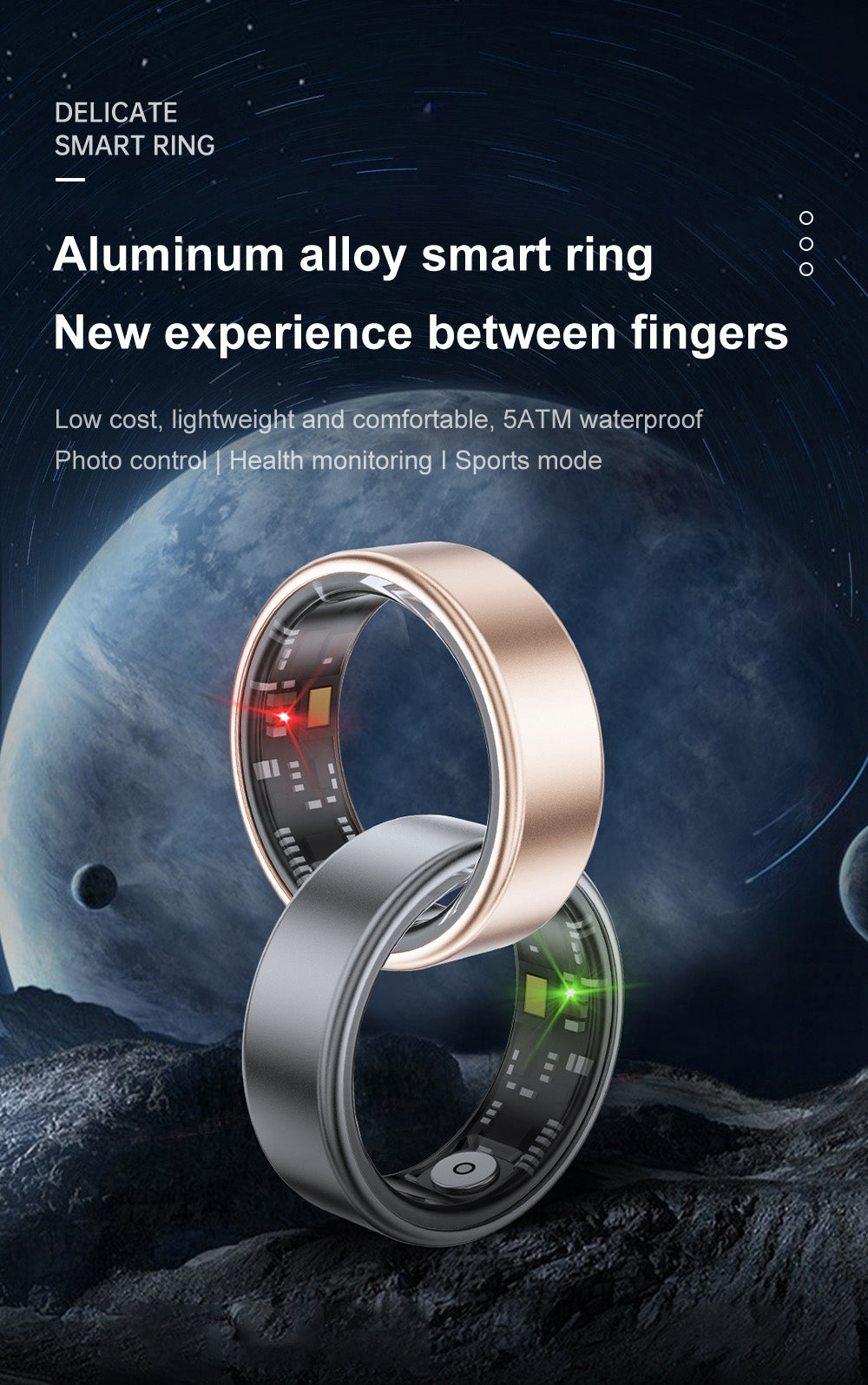 J-RING X1 Space aluminum Smart Ring