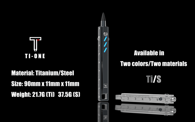 Ti-ONE:Ultra-Portable All-in-One Titanium EDC Tool