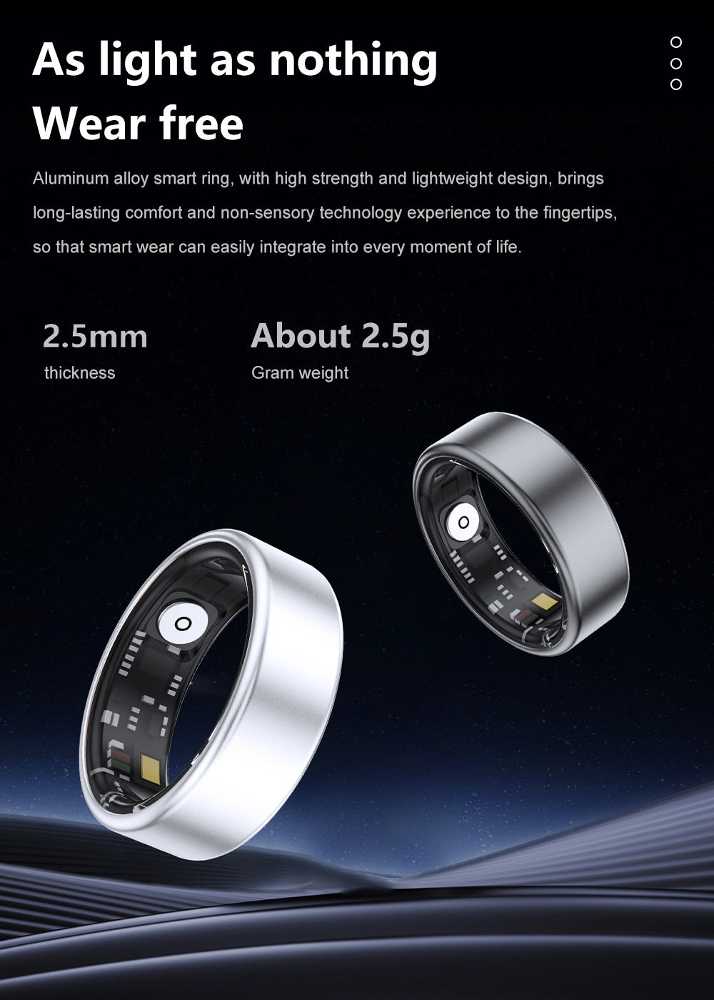 J-RING X1 Space aluminum Smart Ring
