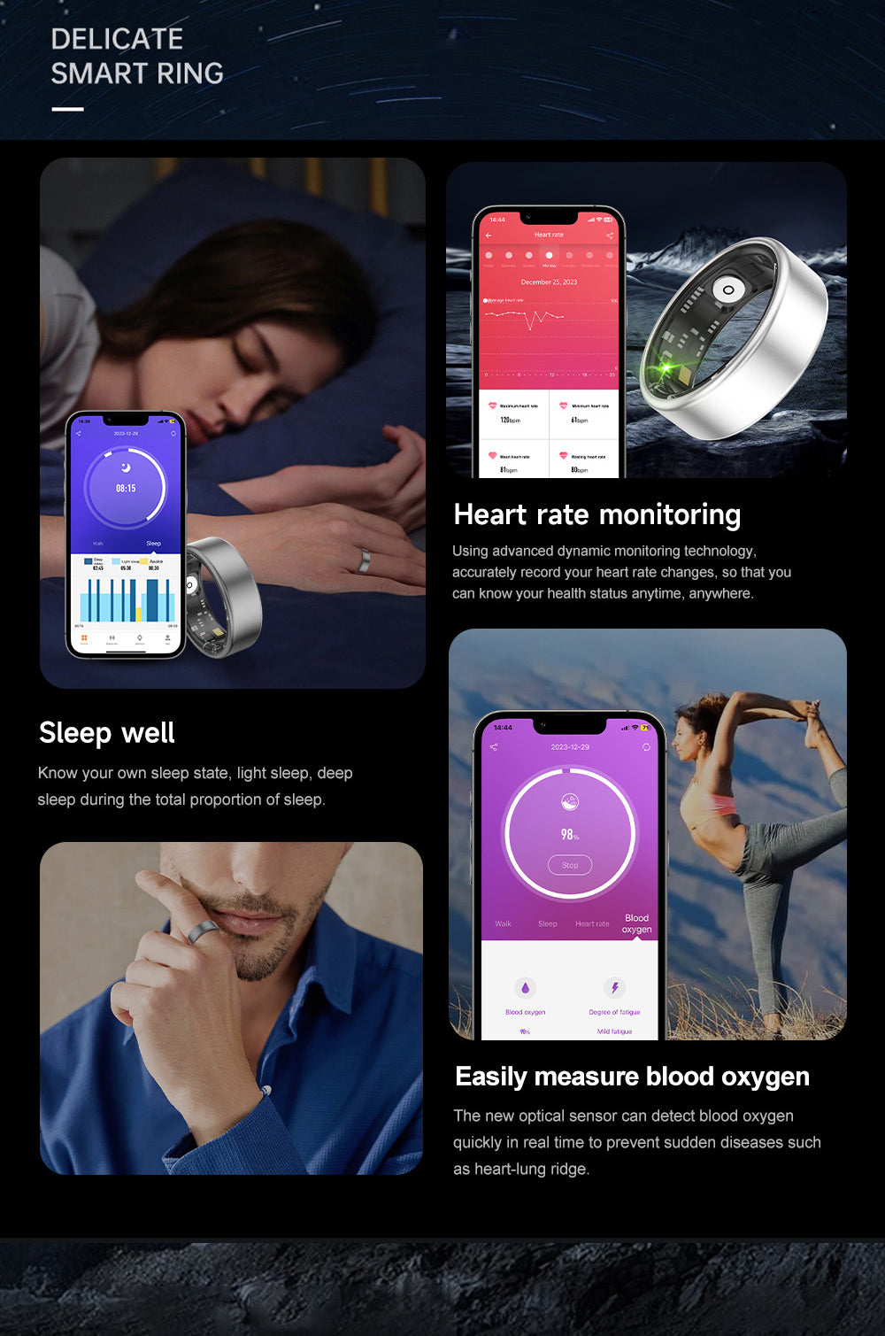J-RING X1 Space aluminum Smart Ring
