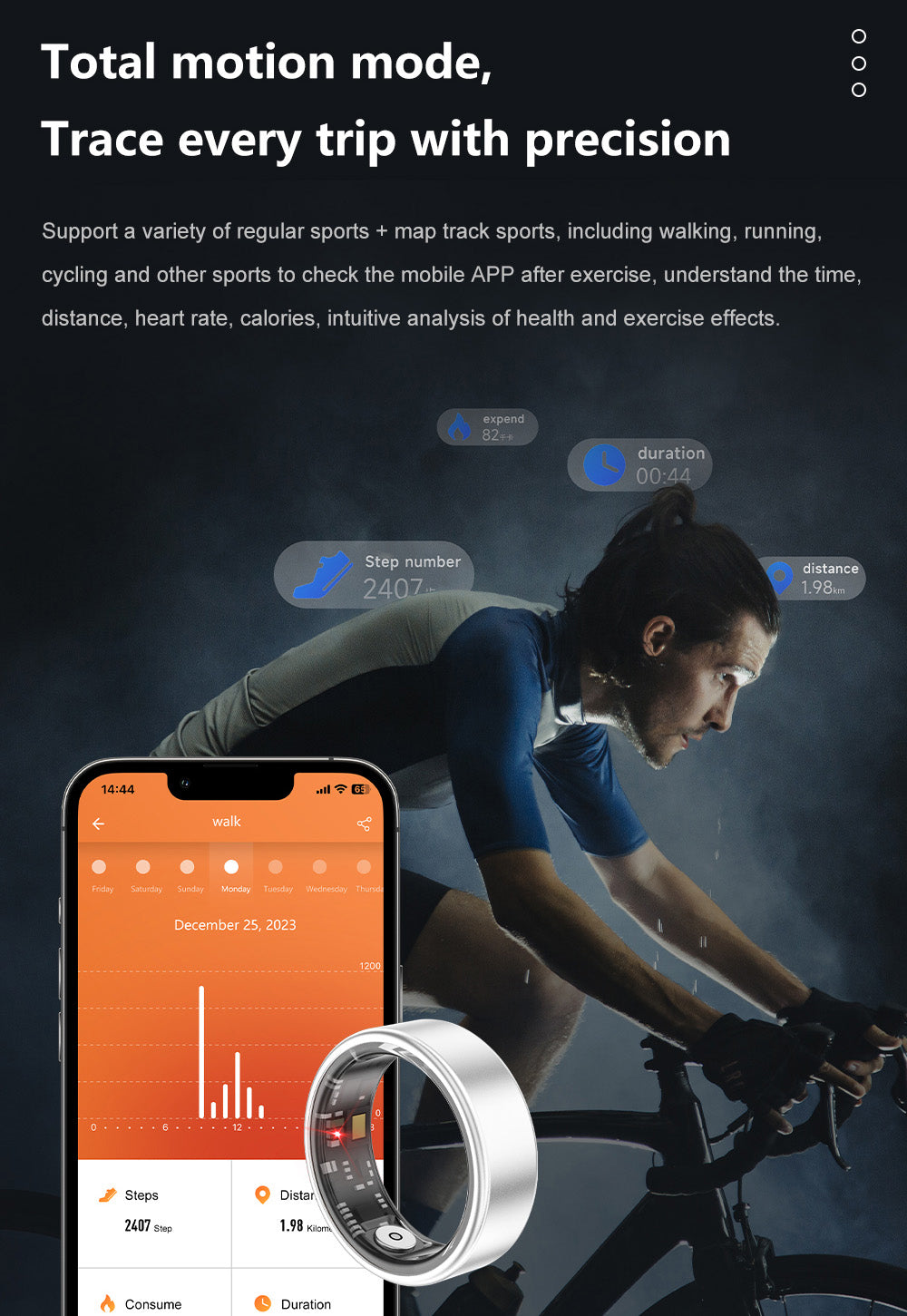 J-RING X1 Space aluminum Smart Ring