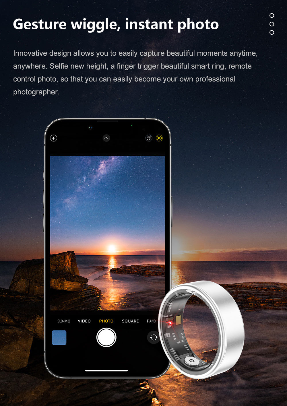 J-RING X1  Space aluminum  Smart Ring